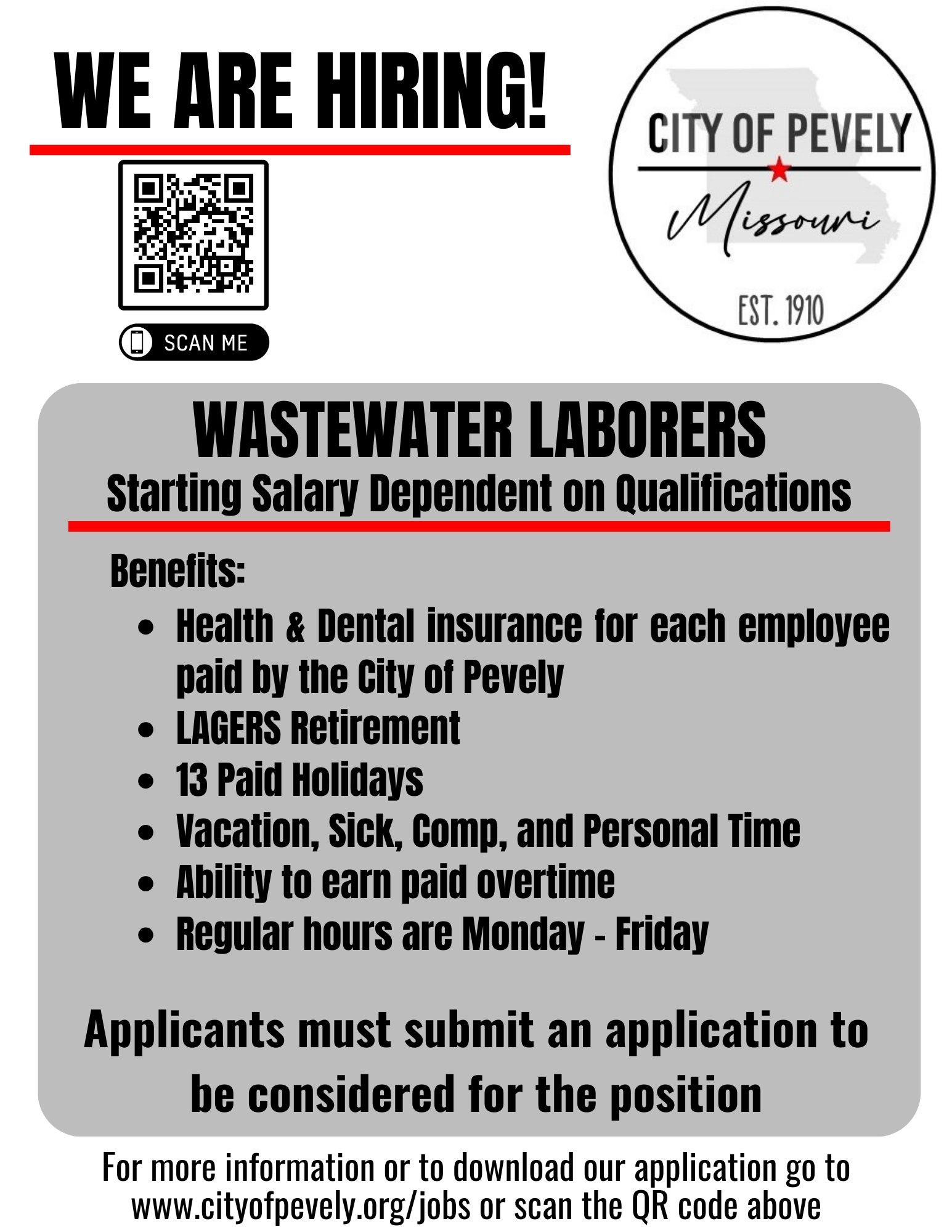 Wastewater Laborer Pevely Missouri